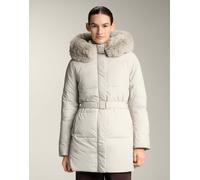 OYSHO - Primaloft® - Giacca midi imbottita color pietra idrorepellente-Grigio XS