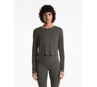 OYSHO - T-Shirt corta con incrocio sul retro in modal color antracite-Grigio L