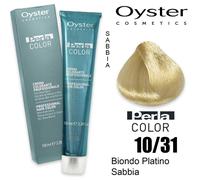 Oyster Cosmetics Professional Perlacolor Colorante Capelli, Tintura in Tubo, 10/31 Biondo Platino Sabbia 100 ml