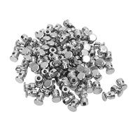 Oytrui 100 Pz Argento Borchie per Pneumatici, Antiscivolo Anti Usura per Ghiaccio Viti Punte per Trattore Carrello Elevatore Moto ATV, con Copertura in Acciaio al Carbonio e Alluminio