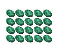 Oytrui 20pcs Pietra di Malachite a Forma di Uovo, Lucido a Palmo Ovale Gemella Gemma Cabochon per Sollievo dallo Stress, con Dimensioni Compatte da 18x13 Mm per Gioielli Che Producono