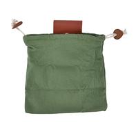 Oytrui Borsa per la Raccolta della Frutta, Materiale in Tela Piegata Salva Spazio Borsa per il Foraggiamento Appesa in Vita con Pelle PU, per la Raccolta di Fiori Funghi Mele (PU verde militare)