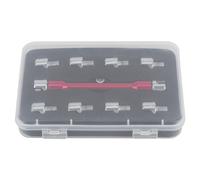 Oytrui Chiave per Raggi per Moto, Set di Chiavi CNC con Punte Intercambiabili per 5.0 5.2 5.4 5.6 5.8 6.0 6.2 6.4 6.6 6.8, Adatta per la Maggior Parte delle Moto (C(rosso))