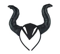 Oytrui Fascia per il Corno del Diavolo, Accessori per Costumi per Feste Cosplay di Halloween, per Donne Adolescenti in Maschera di Carnevale (Nero)