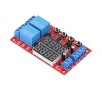 Oytrui Modulo relè Canale 24 V 2 con Visualizzazione a LED, Timer di Ciclo di Blocco Auto -Blocco per Controllo Domestico e Automatico, Materiale ABS, capacità di Carico 10a CA