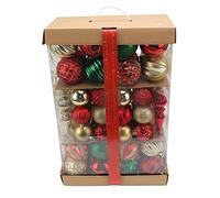 Oytrui Ornamento di Palline di Natale da 74 Pezzi, Decorazioni Pendenti in Colori Misti con PS più Spesso per la Decorazione Domestica del della Festa Dell'albero di Natale (C)