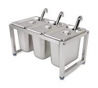 Oytrui Scaffale per Contenitori per Spezie, Supporto per Organizer in Acciaio Inossidabile a Specchio Lucidato con Ampio Design a Crimpare, per Riporre il Piano di Lavoro della (Scatola da 3 pezzi)