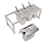 Oytrui Scaffale per Contenitori per Spezie, Supporto per Organizer in Acciaio Inossidabile a Specchio Lucidato con Ampio Design a Crimpare, per Riporre il Piano di Lavoro della (Scatola da 4 pezzi)