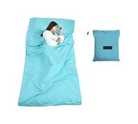 Oytrui Telesco per Dormire Portatile, Viaggi Leggeri Compatti con Borsa per il Campeggio in Aereo Alberghiero in Aereo Picnic (Sky-Blue)