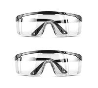 OYUUJII Occhiali Protettivi,2 pezzi Occhiali di Sicurezza da Laboratorio Chimica e Lavoro Leggeri e Comodi Lenti Trasparenti Antigraffio e Antiappannanti, Protezione da Urto,Polvere e Schizzi Chimici