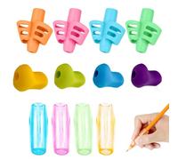 OYUUJII Set da 12 Pezzi Gommini per Impugnatura Corretta Matita Bambini,Impugnatura Ergonomica in Silicone Morbido per Corretta Postura di Scrittura