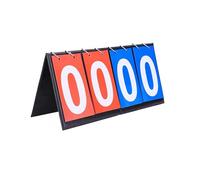 OYUUJII Tabellone Segnapunti a 4 Cifre,Tabellone Sportivo Portatile Segnapunti da Tavolo Flip Multifunzione Riutilizzabile per Pallacanestro,Badminton,Pallavolo,Ping-Pong