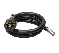 Oyviny Heavy Duty 7 Way Trailer Plug Cord with Double Prongs Connector 4 Feet 7 Pin RV Blade Inline Pure Copper Trailer Wiring Harness Plug Extension Cable Waterproof & Corrosion Resistant (4ft)