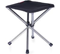 OYYMTE Pieghevole Camping Sgabello Treppiede Portable Slacker Sedia pieghevole Heavy Duty 200KG Compact for pesca, escursionismo, barbecue, spiaggia, giardino(Black - Large)