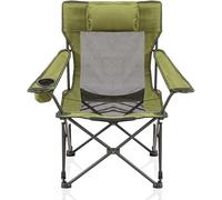 OYYMTE Sedia da campeggio Sedia pieghevole leggera con schienale alto for esterni con poggiatesta Sedia pieghevole con bracciolo portabicchieri e borsa da trasporto portatile Sedia da pesca