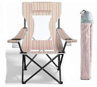 OYYMTE Sedia da campeggio Sedia pieghevole portatile con schienale largo con portabicchieri Leggero, ideale for la sedia da pesca con zaino in spalla sulla spiaggia
