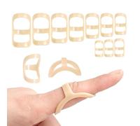 OYZOQ 10 pezzi tutore dito a scatto, tutore ovale per dita in plastica impermeabile, protettore per articolazioni delle dita, tutore per dita a martello (1~10)