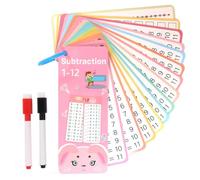 OYZOQ 15 Pezzi Tabelle di Divisione, Imparare le Flashcard Matematiche,Viene fornito con 2 pennarelli