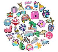 OYZOQ 35 Pezzi Decorazioni per Scarpe,Accessori Crocs,Bambini Crocs Accessori,Fai da Te Rimovibile, Accessori Decorativi per Scarpe,Charm Crocs,Per Ragazze, Donne,Ragazzi,Adulti