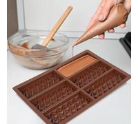 OZ 2 pezzi in silicone barra di cioccolato stampo stampo di cioccolato antiaderente stampo profondo per la barra di cioccolato di cioccolato morbido stampo di cioccolato duratura profonda per snack al
