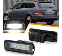 OZ-LAMPE 2 pezzi Luci Targa a LED per VW GOLF 4 5 6 7 Lupo Scirocco Polo 9N 6R Passat 3c B6 CC Phaeton NEW Beetle II EOS, Canbus Nessun Errore, 6000K Bianco Posteriore Tag Lampade