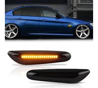 OZ-LAMPE Frecce Laterale a LED per BM-W E92 E46 E87 E81 E36 E90 E91 E60 E61 E88 E93 E53, Indicatori di Direzione Laterale a LED 2 Pezzi Nero Canbus