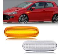 OZ-LAMPE Frecce Laterale a LED per Fiat Doblo Cargo Fiorino Grande Punto Idea Linea Multipla Panda Punto EVO QUBO STILO MULTI, Indicatore di Direzione, 2 Pezzi