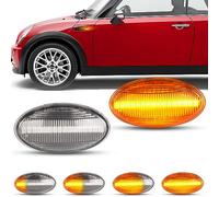 OZ-LAMPE Frecce Laterale Dinamico a LED per BM-W Mini Cooper R50 R52 R53, Indicatori di Direzione Laterale a LED Canbus, Trasparente 2 Pezzi