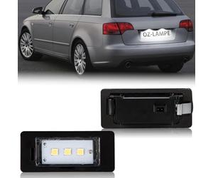 OZ-LAMPE Luce targa LED per Au-di A1 S1 A4 B8 8K A5 A6 C7 S6 C7 A7 S7 Q5 RS5 Fecelift TT2 8J TTS TTRS, targa con CAN bus, luci targa LED 2 pezzi, 3 * 5050 SMD LED