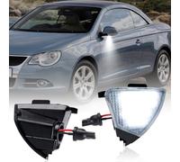 OZ-LAMPE Retrovisore Luce Pozzanghera con VW EOS Golf 5 Variant Golf 6 Plus Passat 3C Sharan1, LED Specchietto, Bianco Senza errori