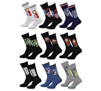 OZABI Calze Pack Uomo MARVEL AVENGERS, Confezione 9 Coppie MARV24, 39-42