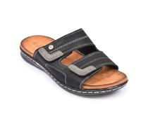 OZABI Sandali uomo comfort doppio scratch suola memoria di forma, Su8713 Nero, 41 EU