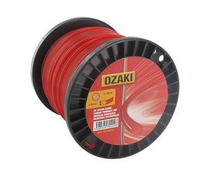 OZAKI - Bobina di filo di nylon quadrato, lunghezza 30 m, diametro 4,00 mm, materiale vergine, alta durata, ottima tenuta all'occhio