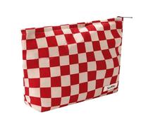 OZAOZ Beauty case da donna, borsa per cosmetici con motivo floreale, con cerniera, borsa per il trucco in velluto a coste di grande capacità, organizer da viaggio per donne e ragazze, Fiore-S, Trousse