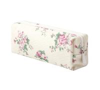 OZAOZ Trousse per cosmetici da donna, in velluto a coste, borsa da viaggio, organizer per trucchi, borsa piccola per borsa, borsa portatile con cerniera, borsa da toilette da donna, Fragola rosa