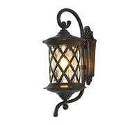 OZBMA Applique da Parete per Esterni Impermeabile con Guscio in Alluminio e Vetro a Forma di Ananas, Attacco E27, Stile Edison, Luce retrò Adatta per verande, muri Esterni e Cortili.