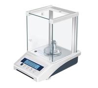 OZBMA Bilancia analitica Digitale ad Alta precisione con Display LCD, Uscita Dati, calibrazione Esterna e Parabrezza per Uso in Laboratorio, Farmacia, impianto Chimico, gioielleria ()