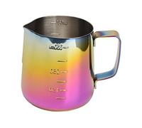 OZBMA Brocca per schiumare Il Latte da 350 ml, Tazza in Acciaio Inox con Ghirlanda e bricco per schiumare Il caffè, Matcha, Chai, Cappuccino, Latte, Cucina