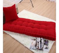 OZBMA Cuscini da Esterno Personalizzabili per panchine da Giardino 60x60 cm, comode sedute e schienali per sedie a Dondolo, mobili da Giardino, Eleganti (Rosso 55 x 55 cm)