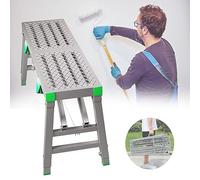 OZBMA Ponteggio Pieghevole Portatile in Acciaio con Piattaforma di Lavoro, Sgabello e banco per Saldatura. Migliora la Tua efficienza con Questa Piattaforma!