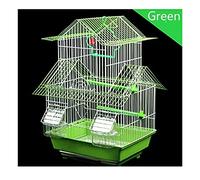 OZBME Gabbia per Uccelli in Pelle di Tigre, Pappagallo, Grande Villa, Gabbie per la Coltura di Ferro dei pappagalli, casetta per Uccelli, Grandi Forniture per Animali Domestici, Rosso (Verde)