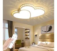 OZBME Lampada da soffitto a LED per cameretta dei Bambini, Moderna Lampada di Cristallo dimmerabile, Design a Forma di Cuore con Telecomando (Dimensioni: 62 cm) (Colore 52 cm)