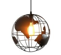 OZBME Lampadario Creativo in Ferro battuto a Forma di Globo, Future Sense Ball, Lampada a Sospensione in Metallo per aule, musei, camerette per Ragazzi, lampade a Sospensione (Bianco) (Bianco)