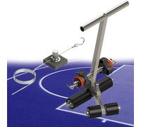 OZBME Macchina per tracciare Le Linee del Campo da Basket - Applicatore Manuale per Pavimenti e Kit di Stencil per Cemento, Asfalto per vialetti, Larghezza Regolabile, marcatura Perfetta di 80 cm