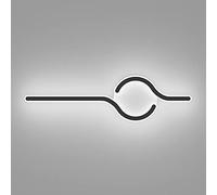 OZBME Striscia Lunga Nera, Applique lineare in Metallo, Applique LED Moderna, luci d'atmosfera per corridoio, Lanterna da Comodino Ultrasottile, Illuminazione per Interni ()