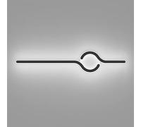 OZBME Striscia Lunga Nera, Applique lineare in Metallo, Applique LED Moderna, luci d'atmosfera per corridoio, Lanterna da Comodino Ultrasottile, Illuminazione per Interni ()