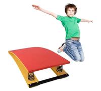 OZBME Trampolino per Ginnastica Junior, Trampolino per Salto con L'Arco per Palestra, Scuola e casa, Trampolino per Sala Giochi a 2 Molle per Allenamento e Gare (2 Molle in Acciaio Rosse)
