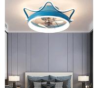 OZBME Ventilatore da soffitto con luci, ventilatori a LED, Luce Moderna, Camera da Letto per Bambini, Telecomando, Lampada a Sospensione, Decorazione per Studio (220 V G)
