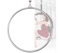 OzcNykt Attrezzatura per Anelli Aerei, Cerchio Lyra Aereo, Attrezzatura per Fitness E Danza, Acciaio Inossidabile, per Allenamento di Yoga E Danza Aerea, Attrezzi da Circo 90CM