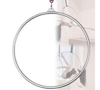 OzcNykt Cerchio Lyra Aereo, Set Completo di Cerchio Lyra Aereo, Anelli Sospesi per Attrezzatura Acrobatica in Acciaio Inox, Attrezzatura Multiuso per Il Fitness Circense, Yoga e Danza 85CM